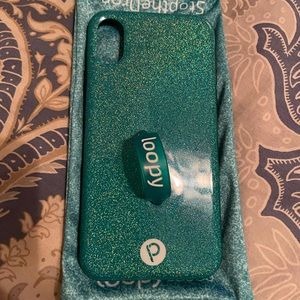 Sparkle Turquoise Loopy Case for iPhone X/XS